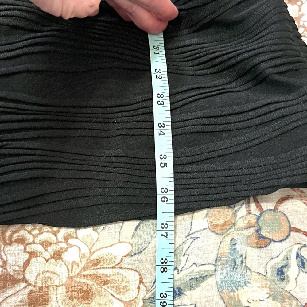 Claudie Pierlot, Paris Black Ruched Cocktail Sheath Dress Plunge,EUC, 38 Size 6